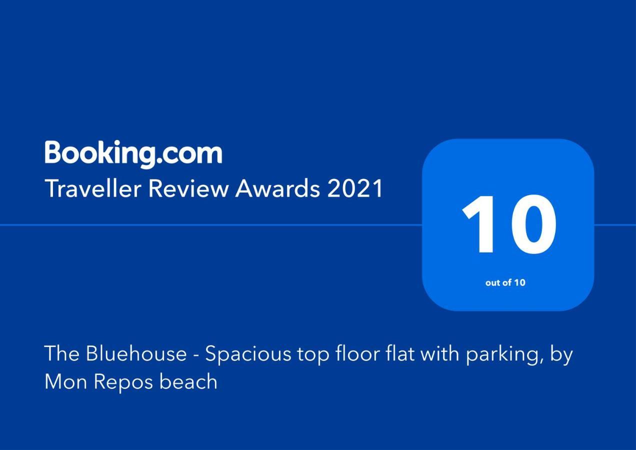The Bluehouse - Spacious Top Floor Flat With Parking, By Mon Repos Beach Corfu  Eksteriør billede