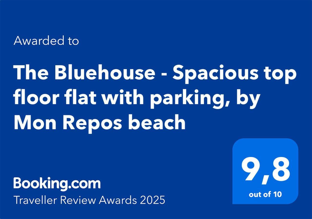 The Bluehouse - Spacious Top Floor Flat With Parking, By Mon Repos Beach Corfu  Eksteriør billede